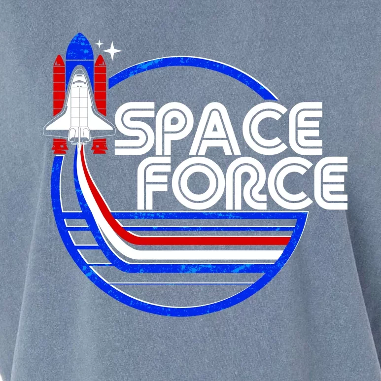 Retro USA American Space Force Emblem Garment-Dyed Women's Muscle Tee