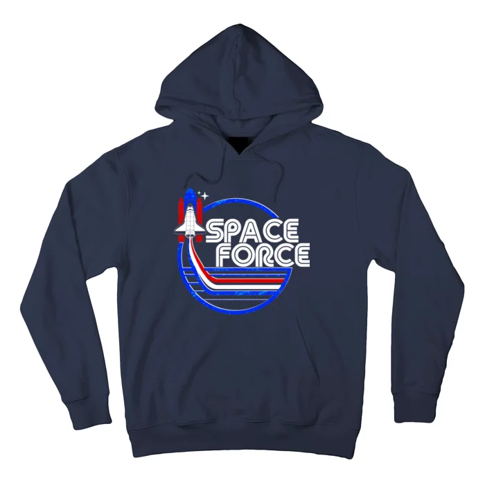 Retro USA American Space Force Emblem Hoodie