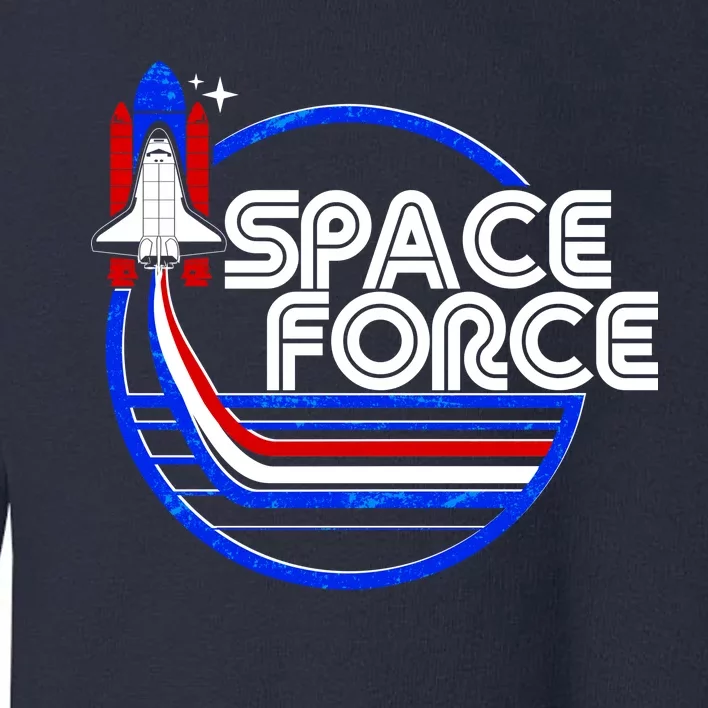 Retro USA American Space Force Emblem Toddler Sweatshirt