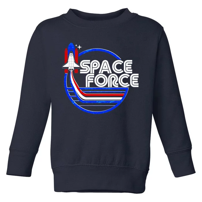 Retro USA American Space Force Emblem Toddler Sweatshirt