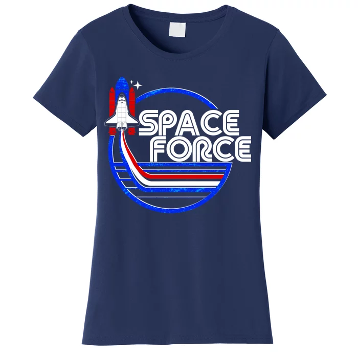 Retro USA American Space Force Emblem Women's T-Shirt