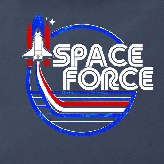 Retro USA American Space Force Emblem Zip Tote Bag