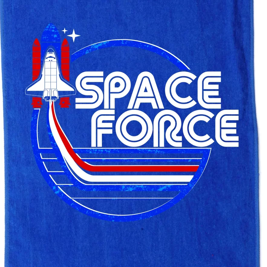 Retro USA American Space Force Emblem Platinum Collection Golf Towel