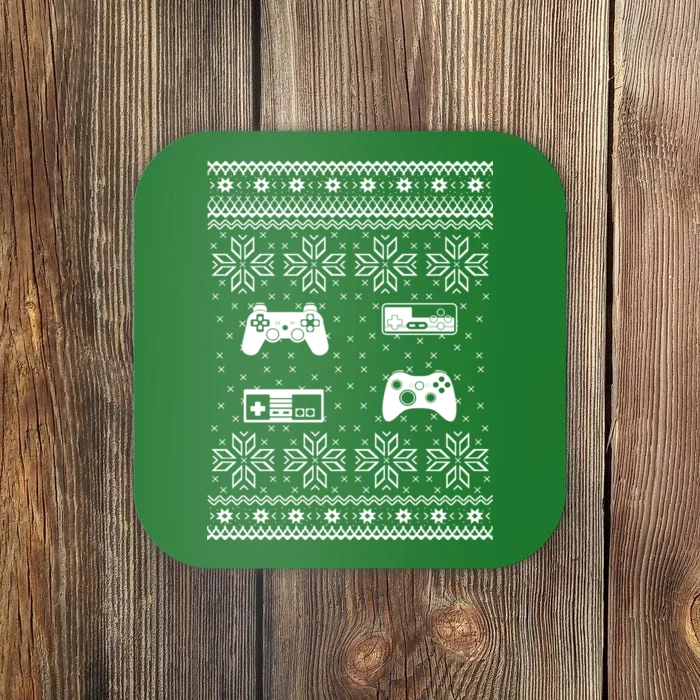 Retro Video Game Ugly Christmas Coaster