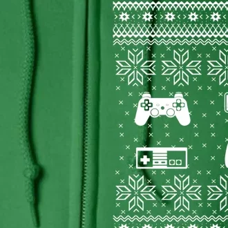 Retro Video Game Ugly Christmas Full Zip Hoodie