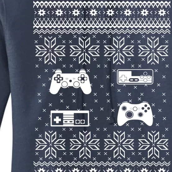 Retro Video Game Ugly Christmas Women's Pullover Hoodie