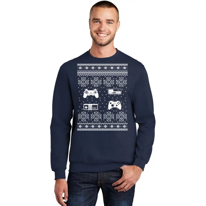 Retro Video Game Ugly Christmas Tall Sweatshirt