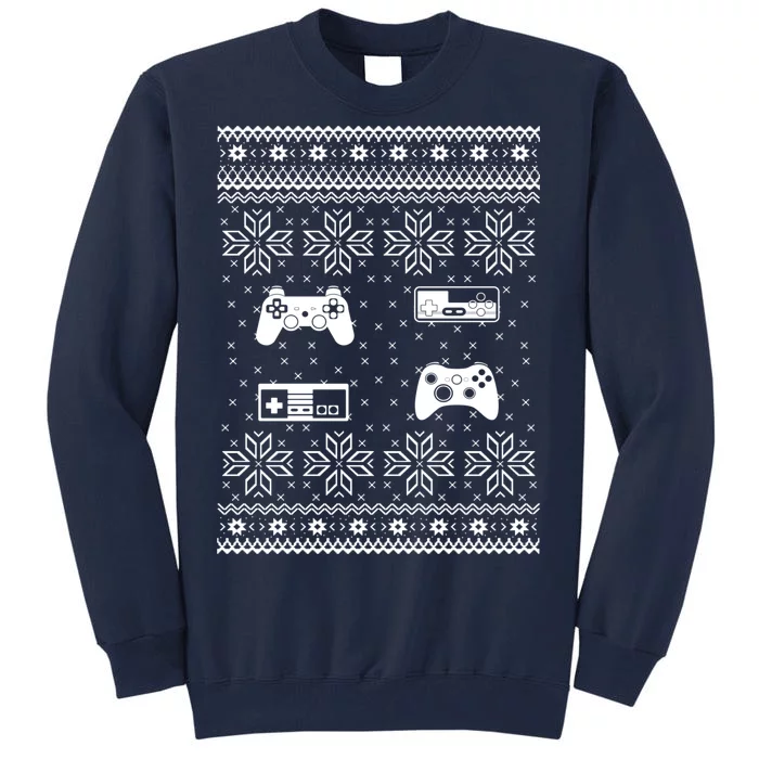 Retro Video Game Ugly Christmas Tall Sweatshirt