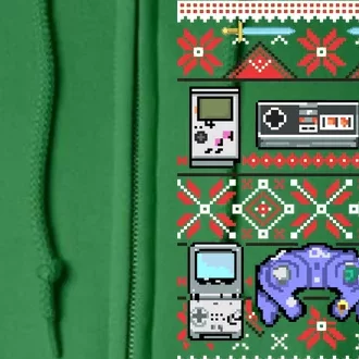 Retro Video Games Ugly Christmas Sweater Full Zip Hoodie