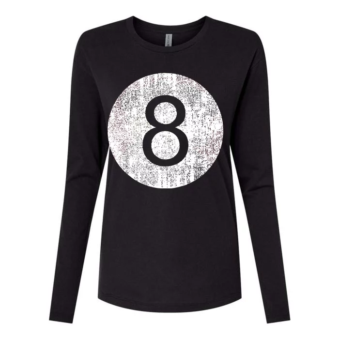 Retro Vintage 8 Ball Logo Womens Cotton Relaxed Long Sleeve T-Shirt