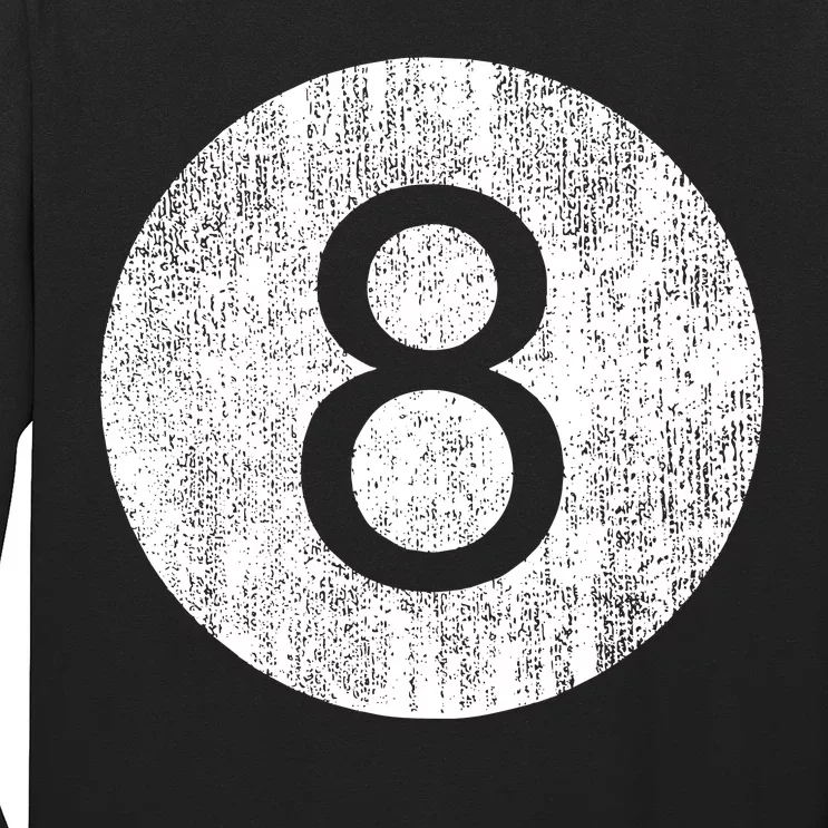 Retro Vintage 8 Ball Logo Long Sleeve Shirt