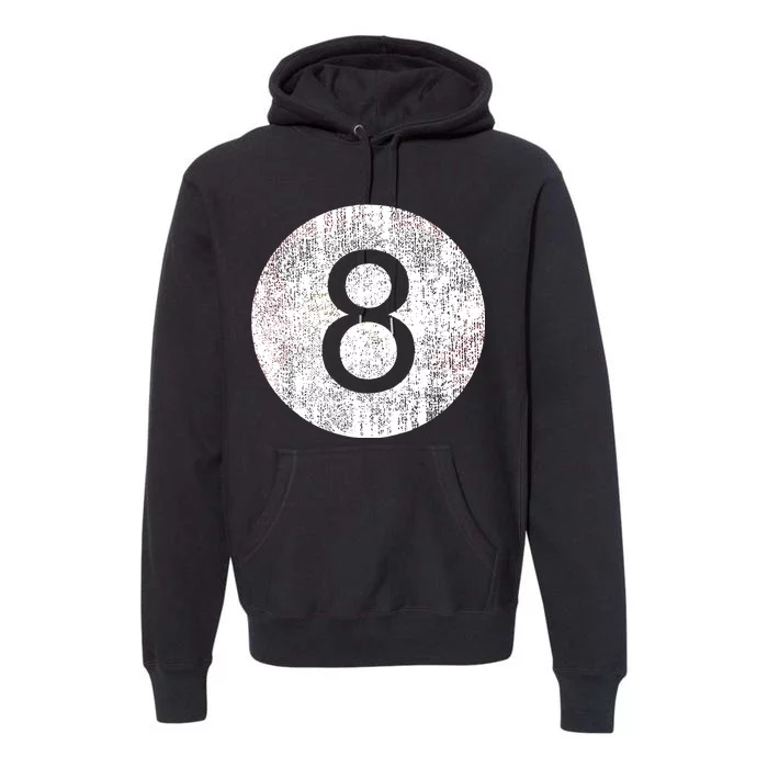 Retro Vintage 8 Ball Logo Premium Hoodie