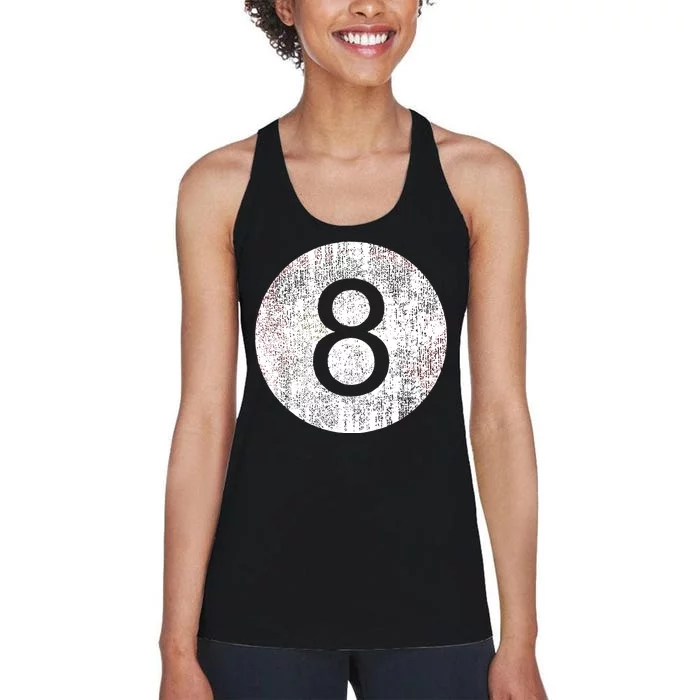 Retro Vintage 8 Ball Logo Women's Racerback Tank