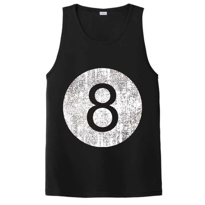 Retro Vintage 8 Ball Logo Performance Tank