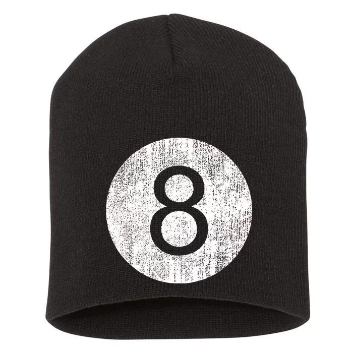 Retro Vintage 8 Ball Logo Short Acrylic Beanie