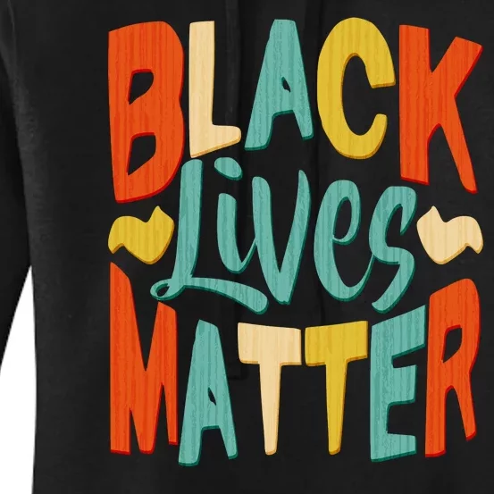 Retro Vintage Colors Black Lives Matter BLM Women's Pullover Hoodie