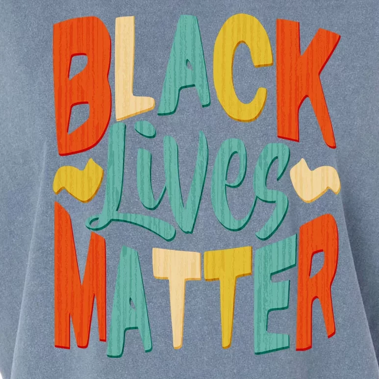 Retro Vintage Colors Black Lives Matter BLM Garment-Dyed Women's Muscle Tee