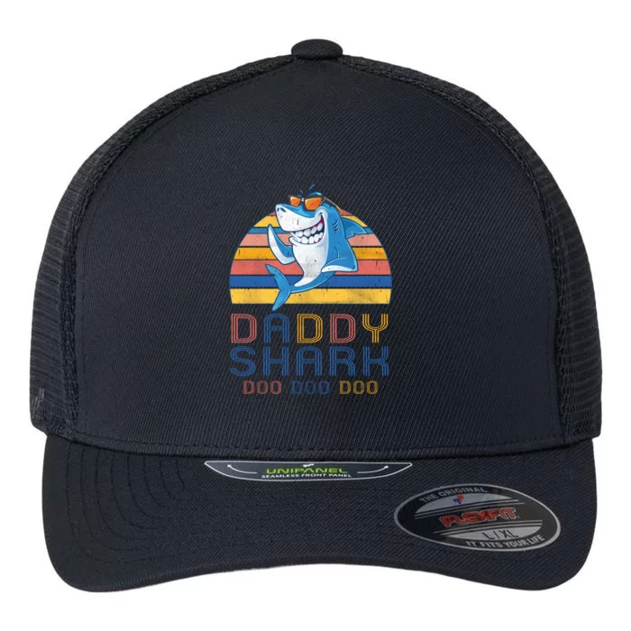 Retro Vintage Daddy Shark Doo Flexfit Unipanel Trucker Cap