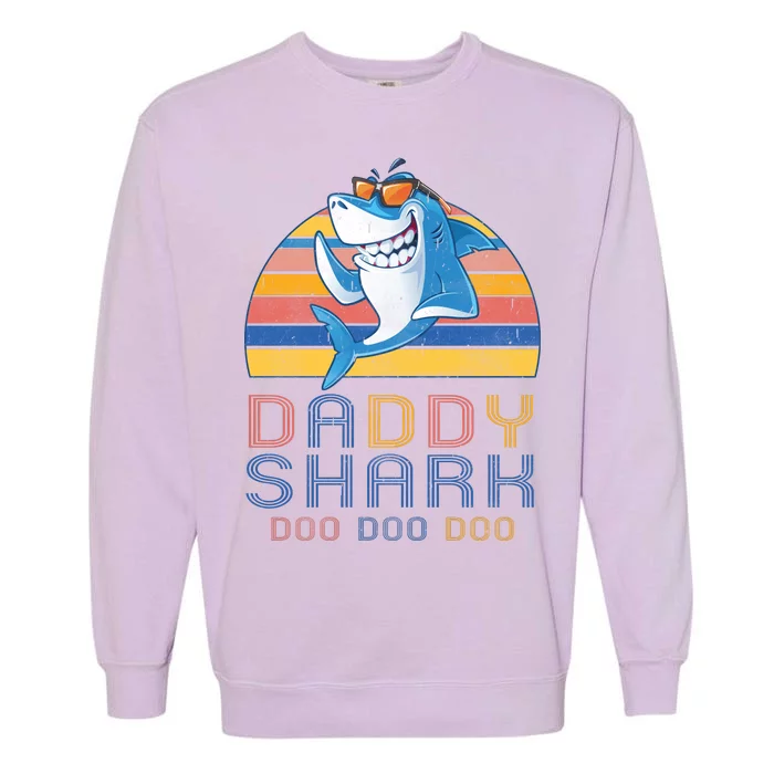 Retro Vintage Daddy Shark Doo Garment-Dyed Sweatshirt