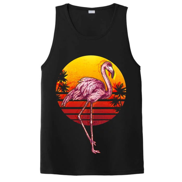 Retro Vintage Flamingo Performance Tank