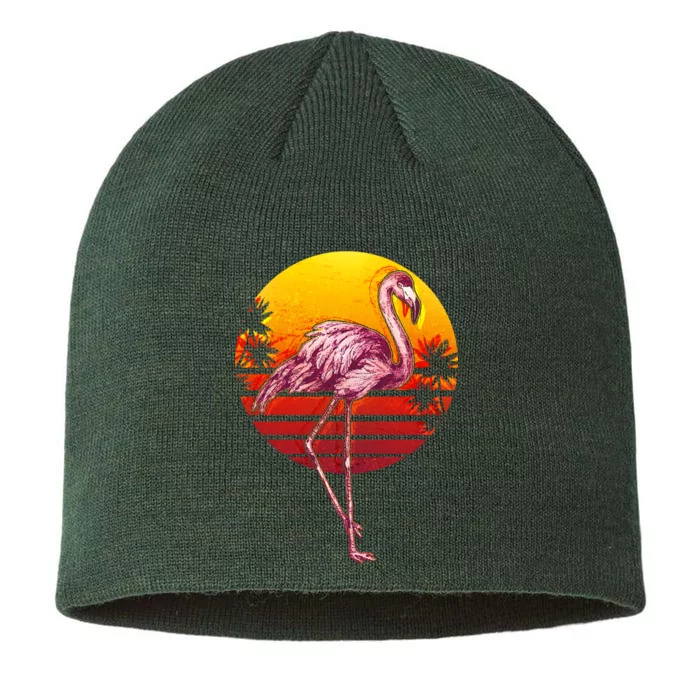 Retro Vintage Flamingo 8 1/2in Sustainable Knit Beanie