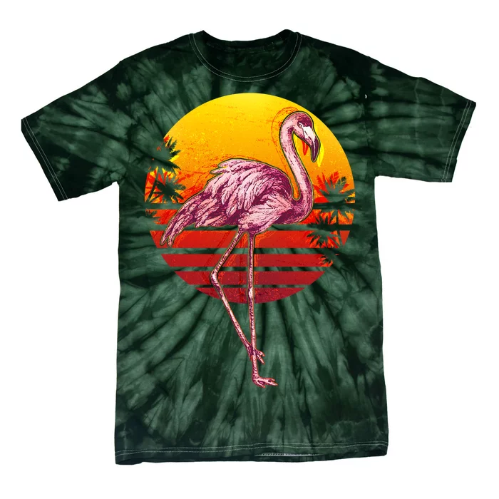 Retro Vintage Flamingo Tie-Dye T-Shirt