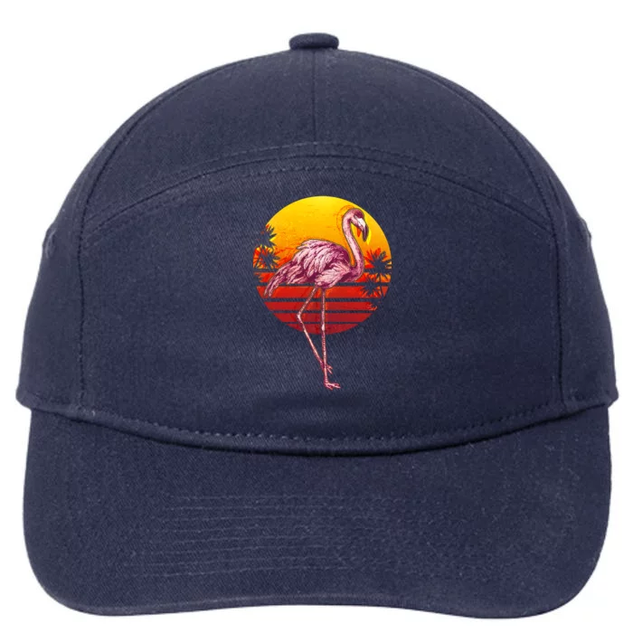 Retro Vintage Flamingo 7-Panel Snapback Hat