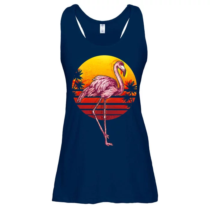 Retro Vintage Flamingo Ladies Essential Flowy Tank