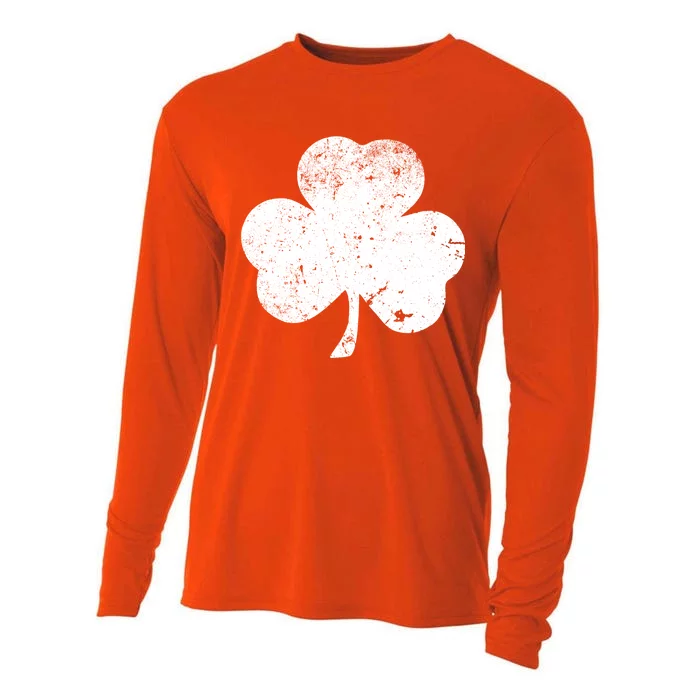 Retro Vintage Irish Distressed Shamrock St. Patrick's Day Cooling Performance Long Sleeve Crew