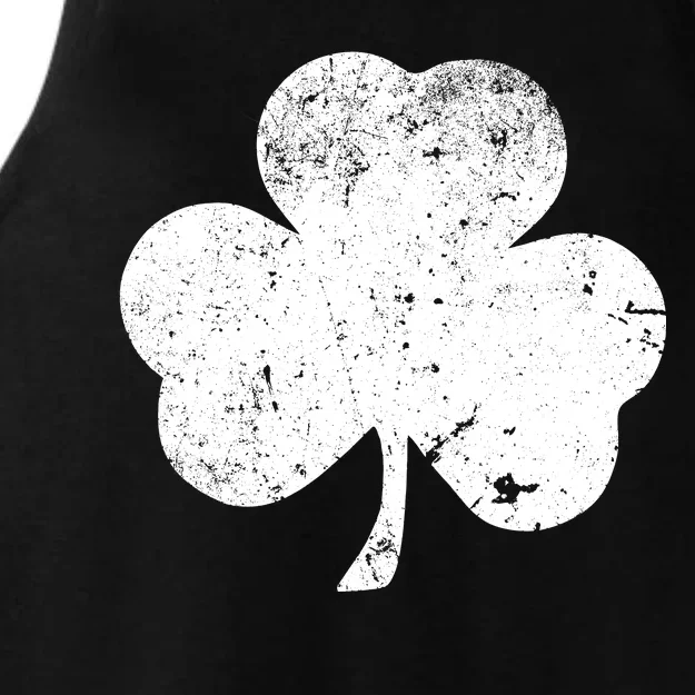 Retro Vintage Irish Distressed Shamrock St. Patrick's Day Ladies Tri-Blend Wicking Tank