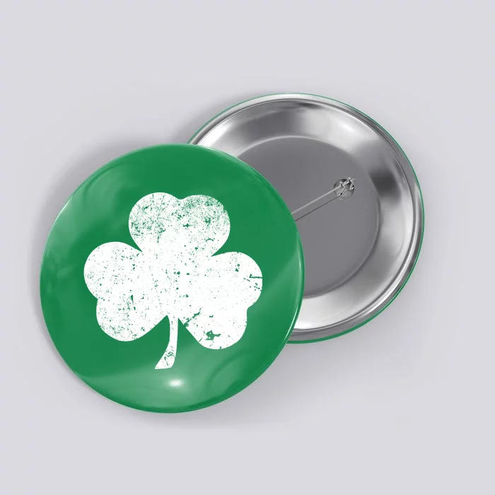 Retro Vintage Irish Distressed Shamrock St. Patrick's Day Button