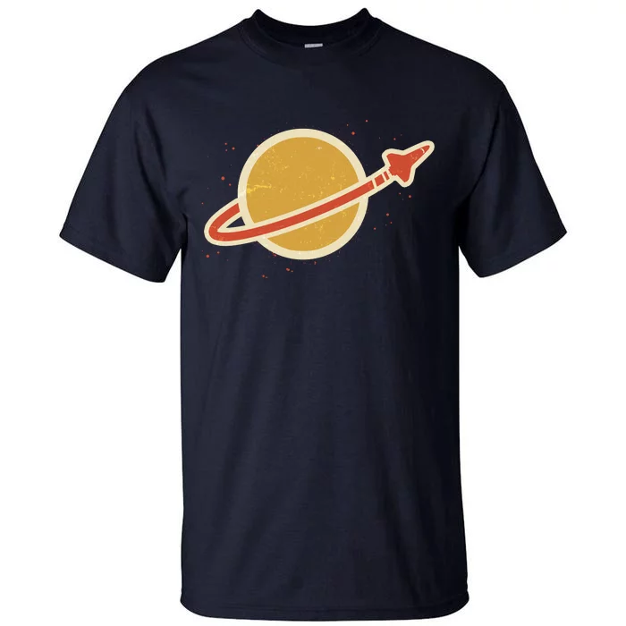 Retro Vintage Planet Space Shuttle Logo Tall T-Shirt