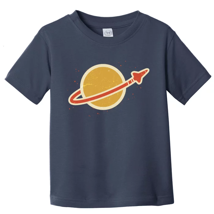 Retro Vintage Planet Space Shuttle Logo Toddler T-Shirt