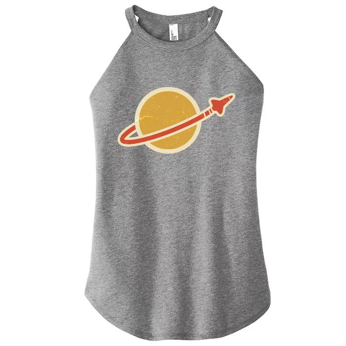 Retro Vintage Planet Space Shuttle Logo Women’s Perfect Tri Rocker Tank