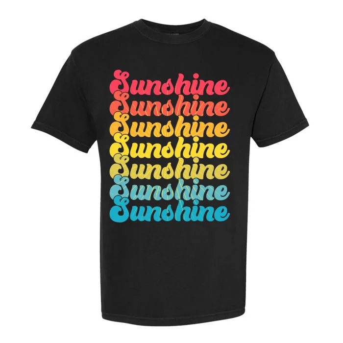 Retro Vintage Sunshine Sun Text Garment-Dyed Heavyweight T-Shirt