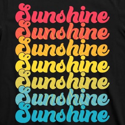 Retro Vintage Sunshine Sun Text T-Shirt