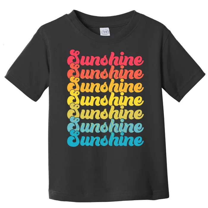 Retro Vintage Sunshine Sun Text Toddler T-Shirt