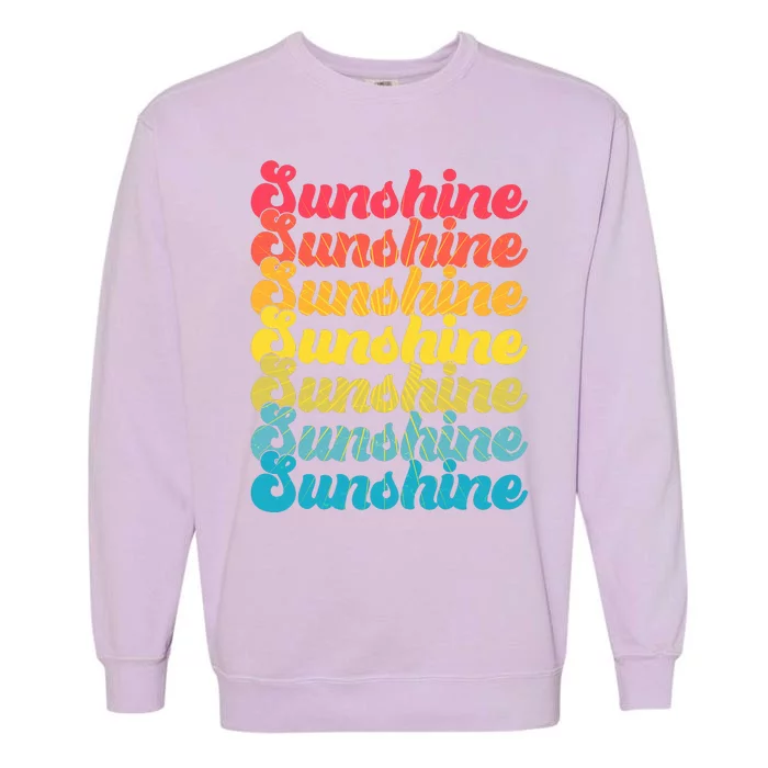 Retro Vintage Sunshine Sun Text Garment-Dyed Sweatshirt