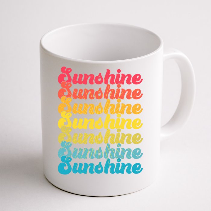 Retro Vintage Sunshine Sun Text Front & Back Coffee Mug