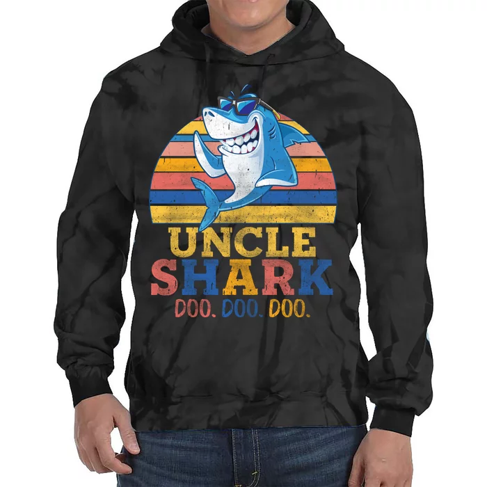 Retro Vintage Uncle Shark Doo Tie Dye Hoodie