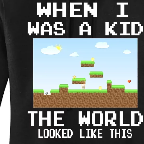 Retro When I Was A Kid The World Look Like This Women's Pullover Hoodie