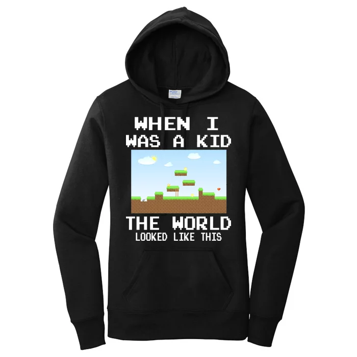 Retro When I Was A Kid The World Look Like This Women's Pullover Hoodie