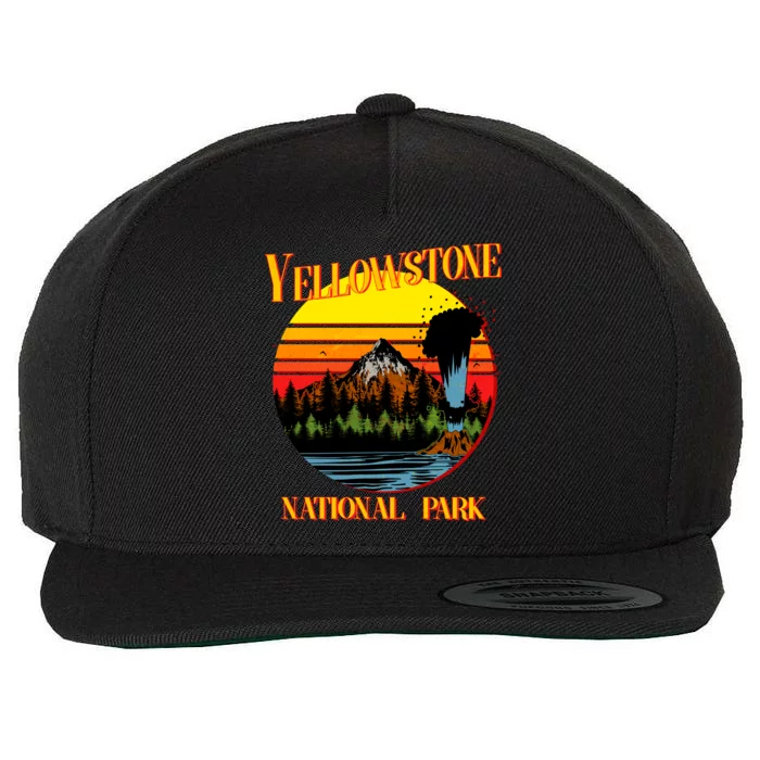 Retro Yellowstone National Park Wool Snapback Cap