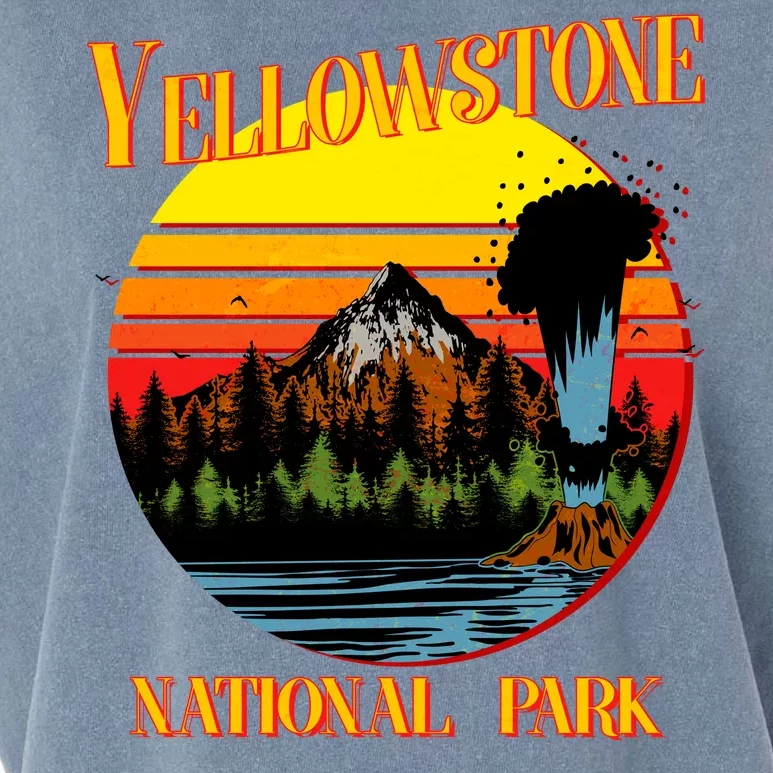 Retro Yellowstone National Park Garment-Dyed Women's Muscle Tee