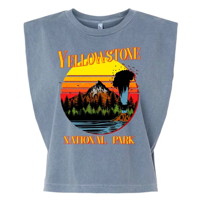 Retro Yellowstone National Park Garment-Dyed Women's Muscle Tee