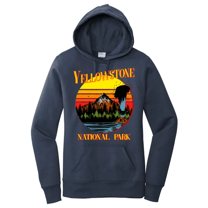 Retro Yellowstone National Park Women's Pullover Hoodie