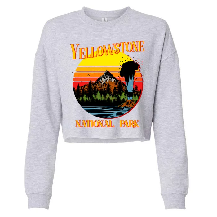 Retro Yellowstone National Park Cropped Pullover Crew