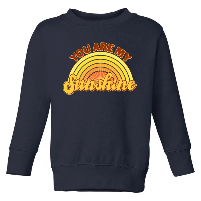 Retro You Are My Sunshine Sunbow Toddler Sweatshirt