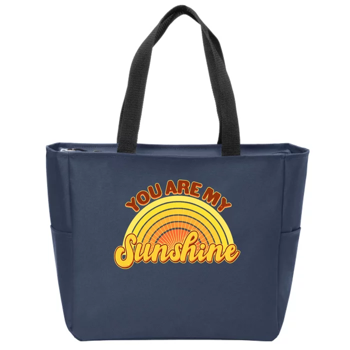 Retro You Are My Sunshine Sunbow Zip Tote Bag