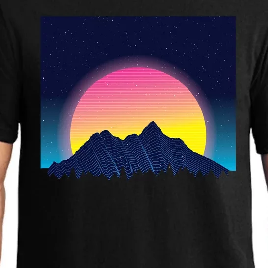 Retrowave Mountains Pajama Set